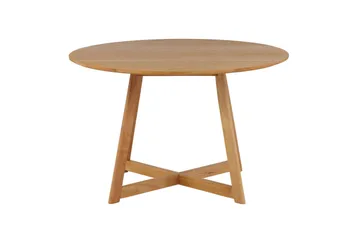 Yakidon Uttrekkbart Rundt Spisebord 120 cm med Tre- og Eketreutseende - Brun - Møbler - Bord - Spisebord & kjøkkenbord