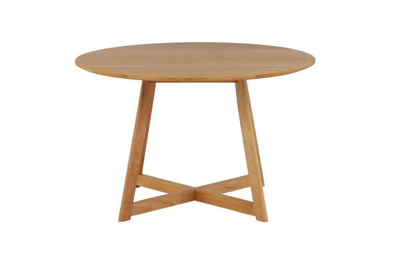 Yakidon Uttrekkbart Rundt Spisebord 120 cm med Tre- og Eketreutseende, Brun