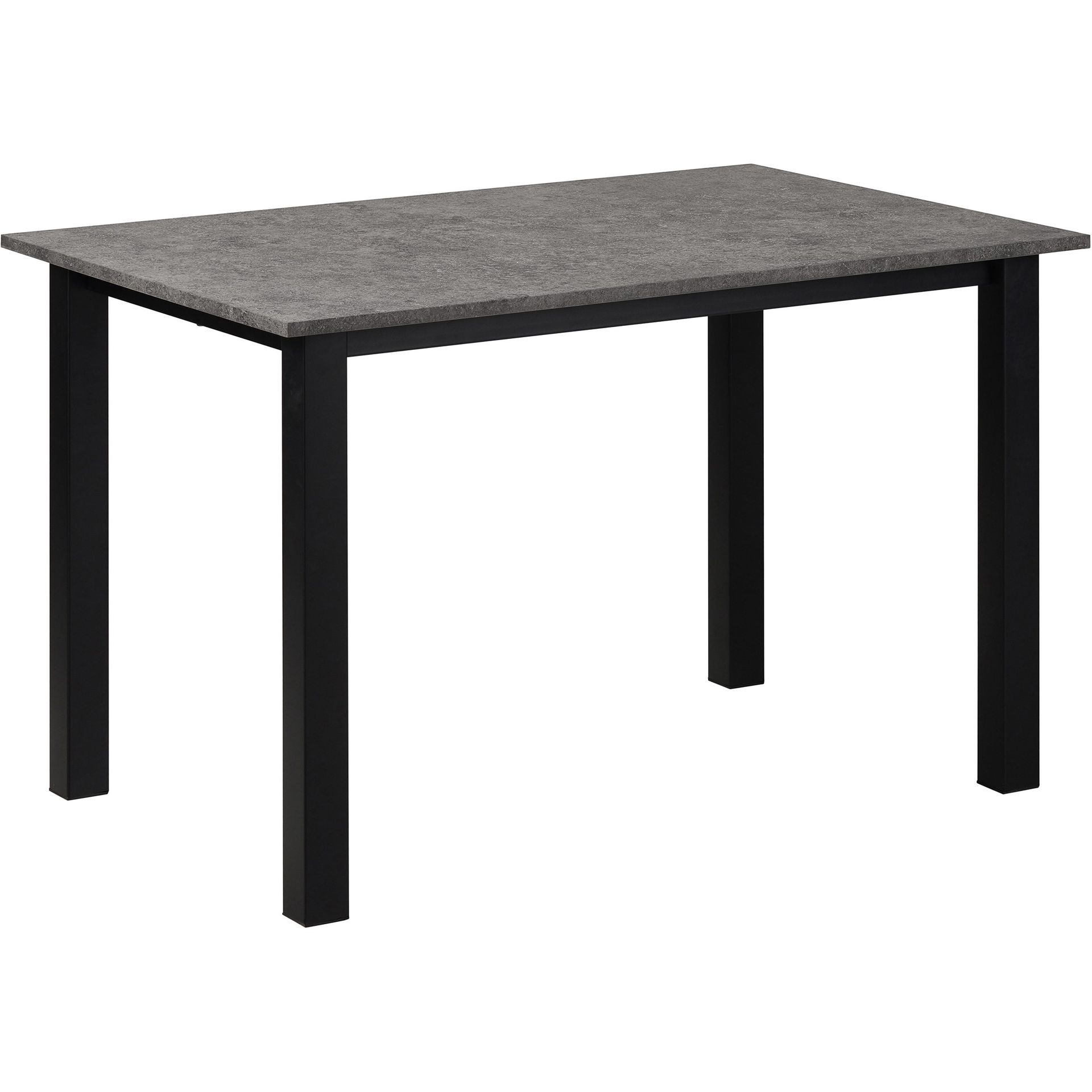 Spisebord Loft24 Durham Betong 120 x 80 cm - Betonggrå og svart