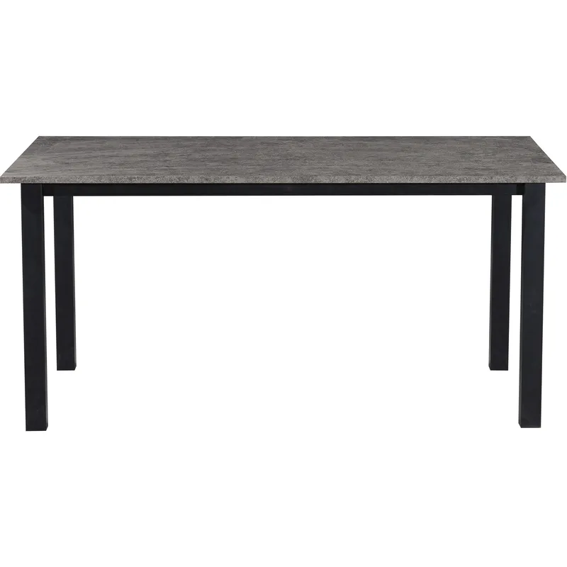 Spisebord Loft24 Durham Betong 160 x 90 cm - Betonggrå og svart - Møbler - Bord - Spisebord & kjøkkenbord