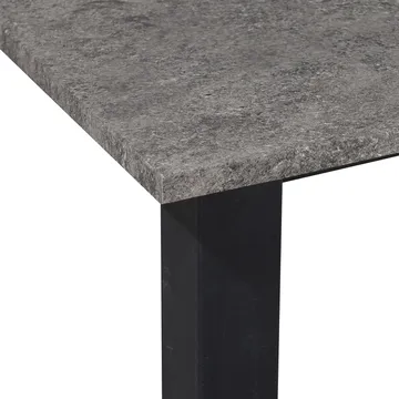 Spisebord Loft24 Durham Betong 160 x 90 cm - Betonggrå og svart - Møbler - Bord - Spisebord & kjøkkenbord