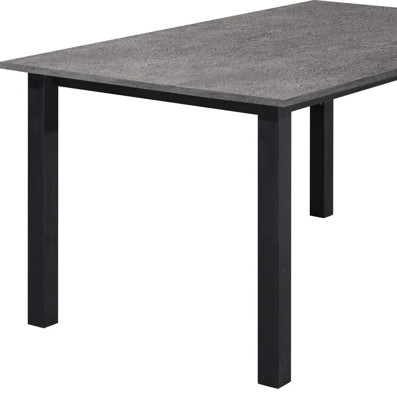 Spisebord Loft24 Durham Betong 160 x 90 cm - Betonggrå og svart - Møbler - Bord - Spisebord & kjøkkenbord