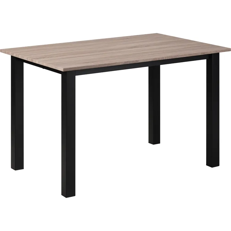Spisebord Loft24 Durham Eik/svart 120 x 80 cm, Eikebrun og svart
