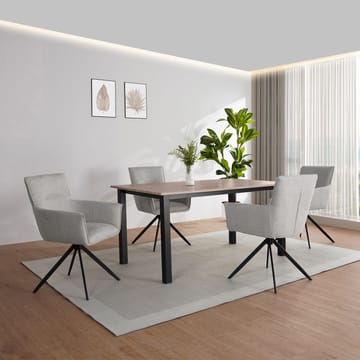 Spisebord Loft24 Durham Eik/svart 160 x 90 cm - Eikebrun og svart - Møbler - Bord - Spisebord & kjøkkenbord