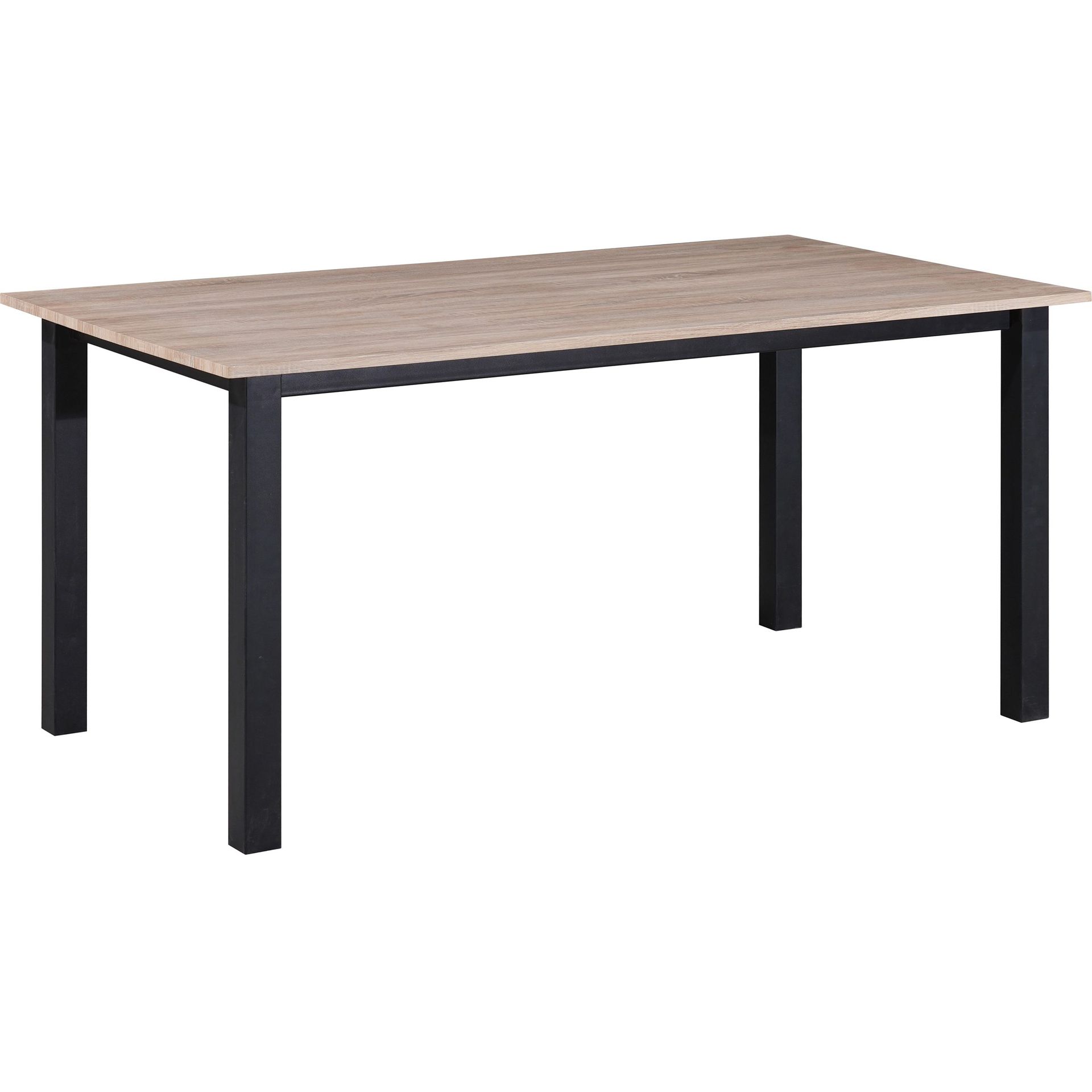 Spisebord Loft24 Durham Eik/svart 160 x 90 cm - Eikebrun og svart
