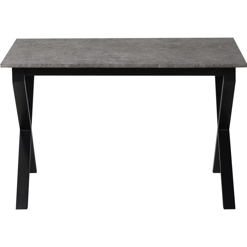 Spisebord Loft24 Ipswich Betong 120 x 80 cm - Betonggrå og svart - Møbler - Bord - Spisebord & kjøkkenbord