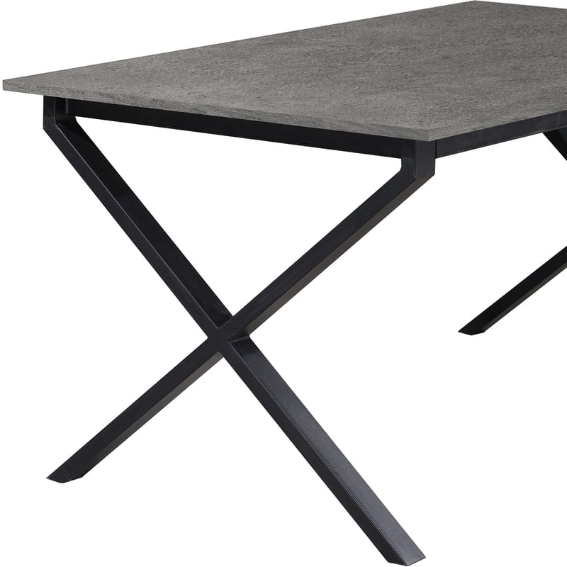 Spisebord Loft24 Ipswich Betong 160 x 90 cm - Betonggrå og svart - Møbler - Bord - Spisebord & kjøkkenbord