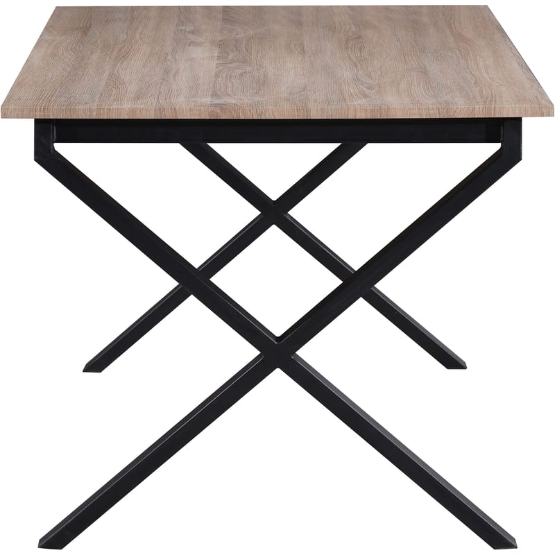 Spisebord Loft24 Ipswich Eik/svart 120 x 80 cm - Eik og svart - Møbler - Bord - Spisebord & kjøkkenbord