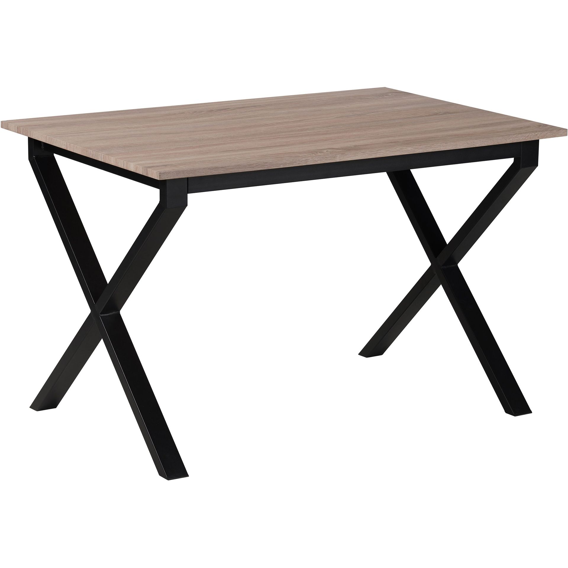 Spisebord Loft24 Ipswich Eik/svart 120 x 80 cm - Eik og svart