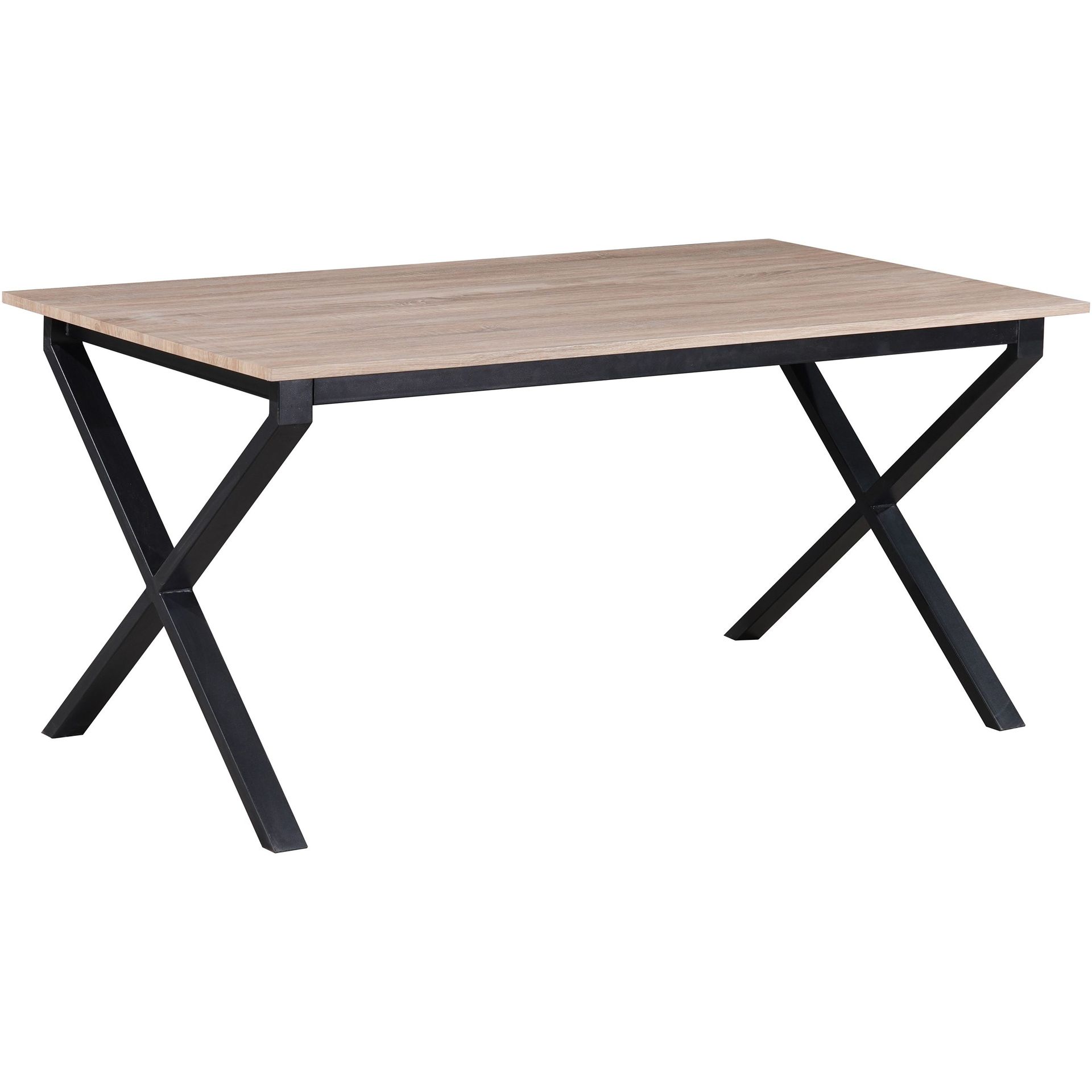 Spisebord Loft24 Ipswich Eik/svart 160 x 90 cm - Eik og svart