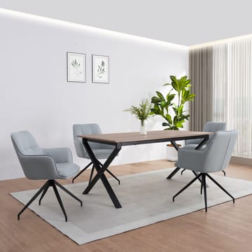 Spisebord Loft24 Ipswich Eik/svart 160 x 90 cm - Eik og svart - Møbler - Bord - Spisebord & kjøkkenbord