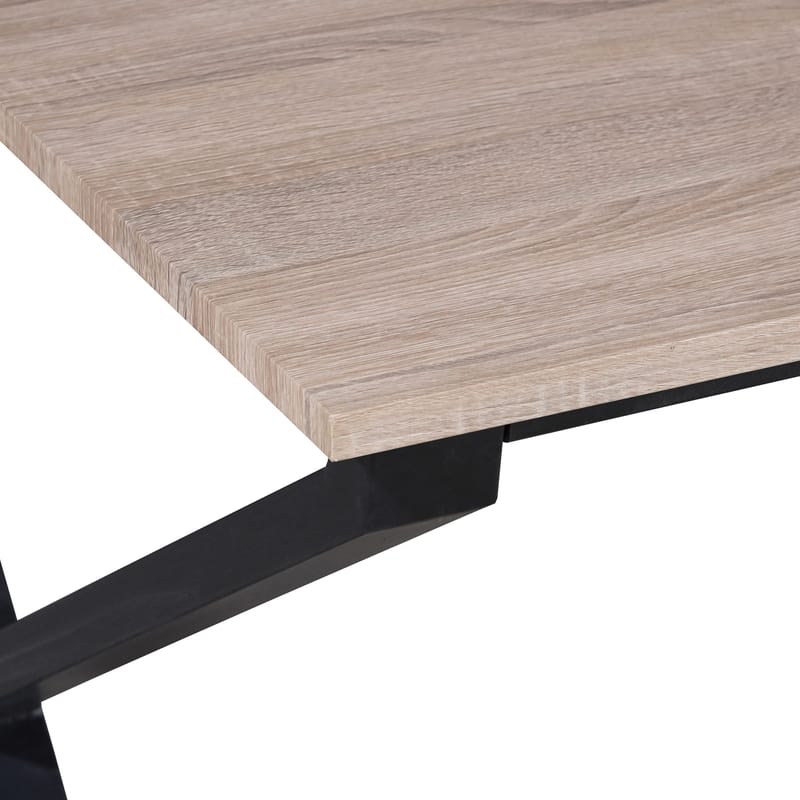 Spisebord Loft24 Ipswich Eik/svart 160 x 90 cm - Eik og svart - Møbler - Bord - Spisebord & kjøkkenbord