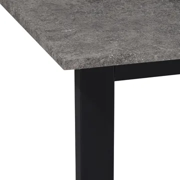 Spisebord Loft24 Luton Betong 160 x 90 cm - Betonggrå og svart - Møbler - Bord - Spisebord & kjøkkenbord