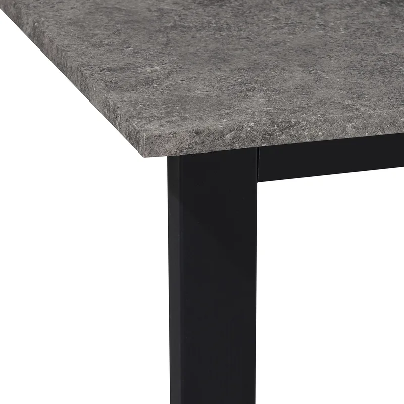 Spisebord Loft24 Luton Betong 160 x 90 cm - Betonggrå og svart - Møbler - Bord - Spisebord & kjøkkenbord