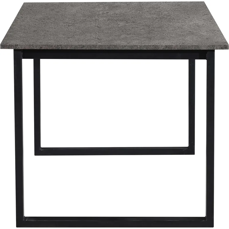 Spisebord Loft24 Luton Betong 160 x 90 cm - Betonggrå og svart - Møbler - Bord - Spisebord & kjøkkenbord