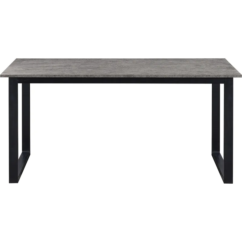 Spisebord Loft24 Luton Betong 160 x 90 cm - Betonggrå og svart - Møbler - Bord - Spisebord & kjøkkenbord