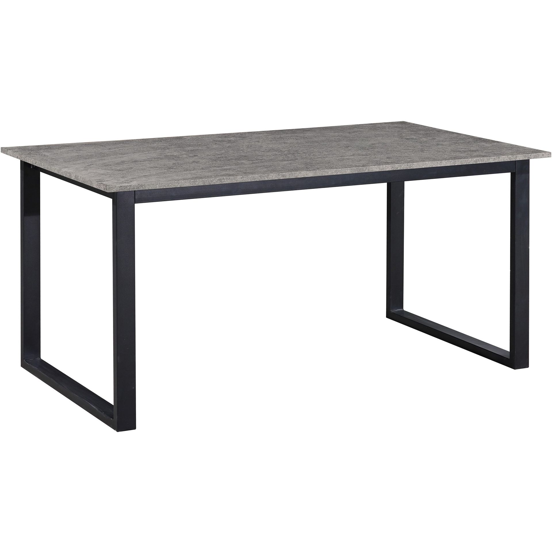 Spisebord Loft24 Luton Betong 160 x 90 cm - Betonggrå og svart