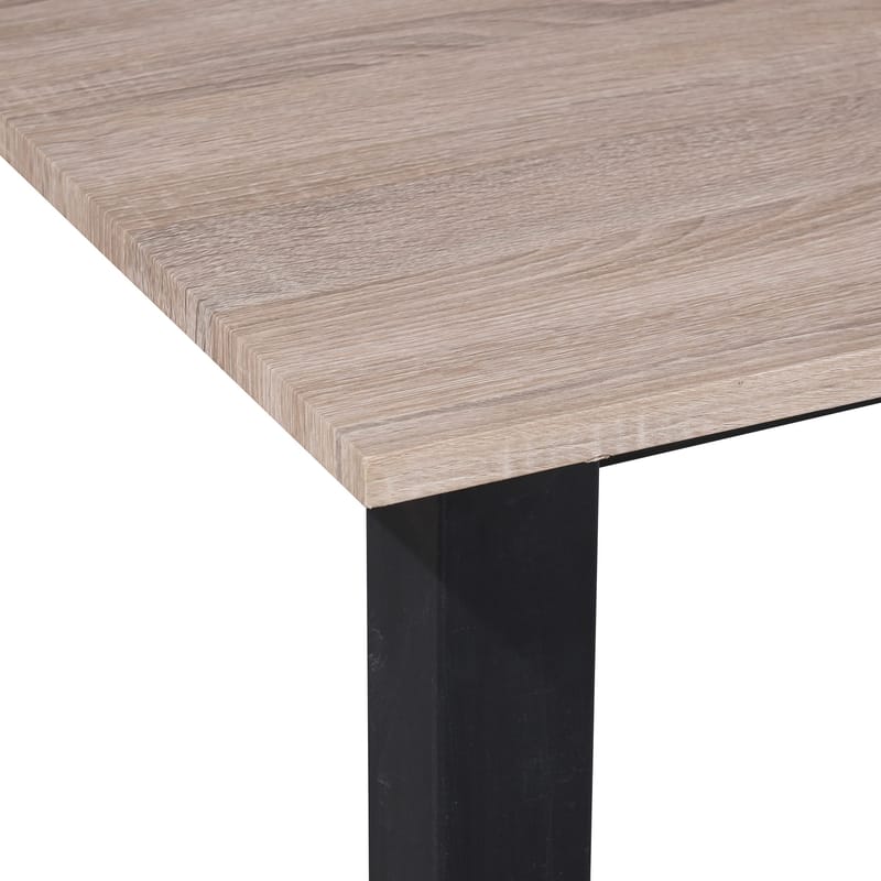 Spisebord Loft24 Luton Eik/svart 160 x 90 cm - Eik og svart - Møbler - Bord - Spisebord & kjøkkenbord