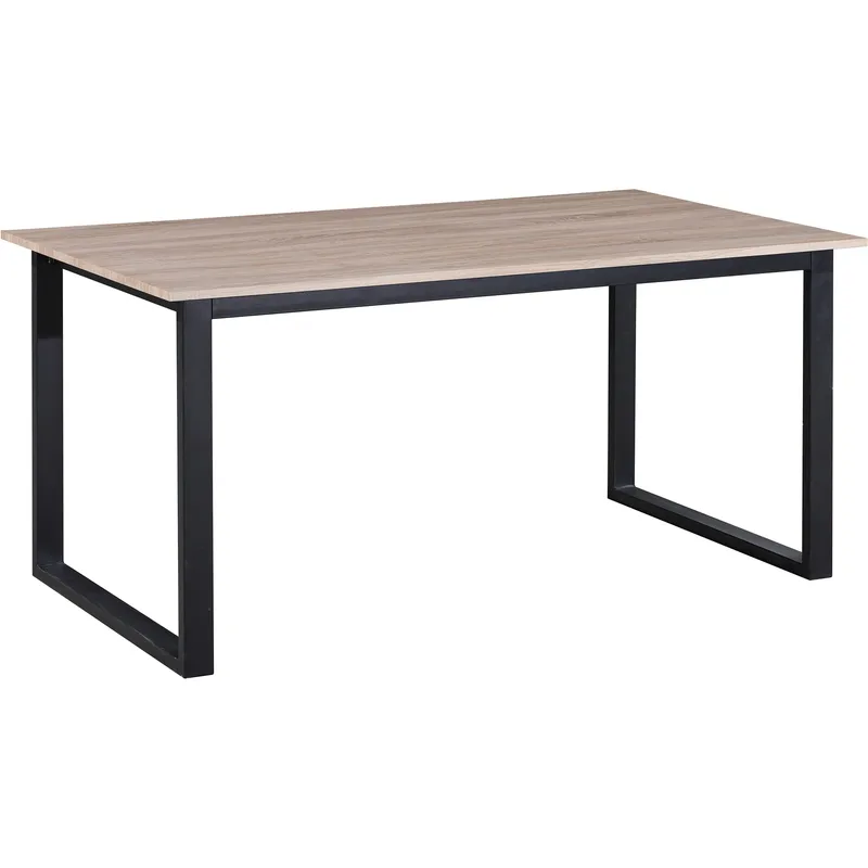 Spisebord Loft24 Luton Eik/svart 160 x 90 cm, Eik og svart