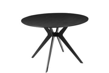 Spisebord Loft24 Philip spisebord rundt 110 cm Svart - Møbler - Bord - Spisebord & kjøkkenbord