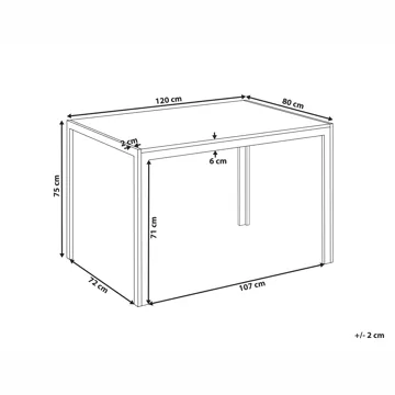 Spisebord Mann 120 cm - Lysebrun, hvit - Møbler - Bord - Spisebord & kjøkkenbord