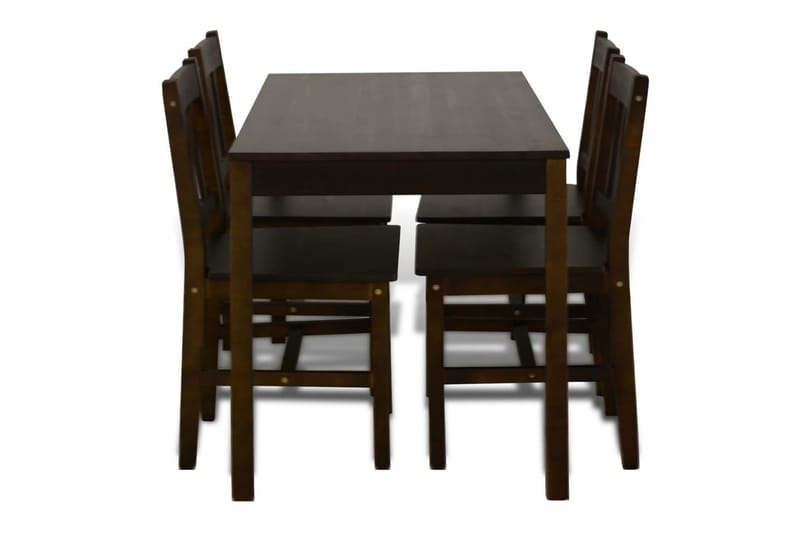 Spisebord med 4 stoler brun - Brun - Spisegrupper