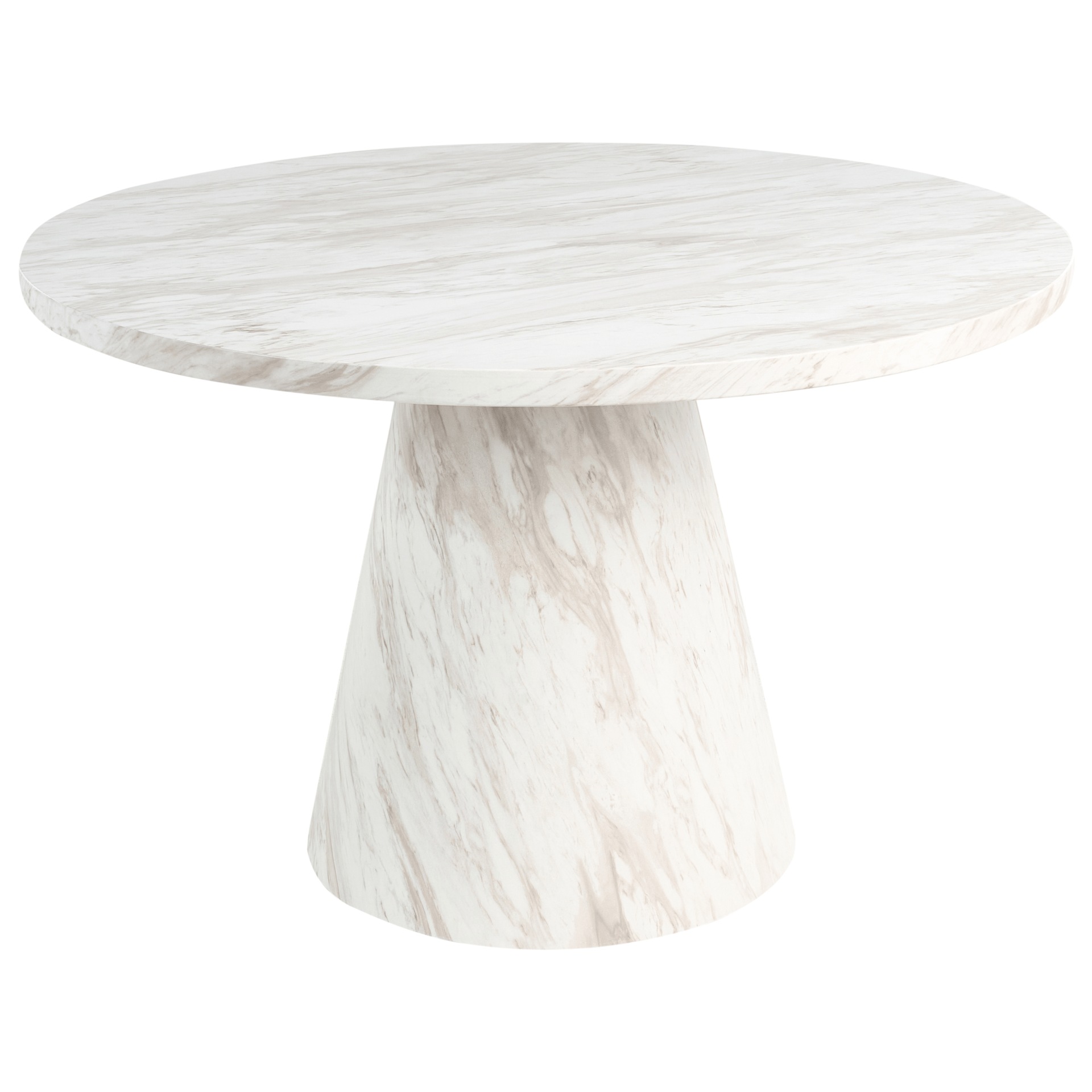 Spisebord Mere 120 cm - Hvit marmor