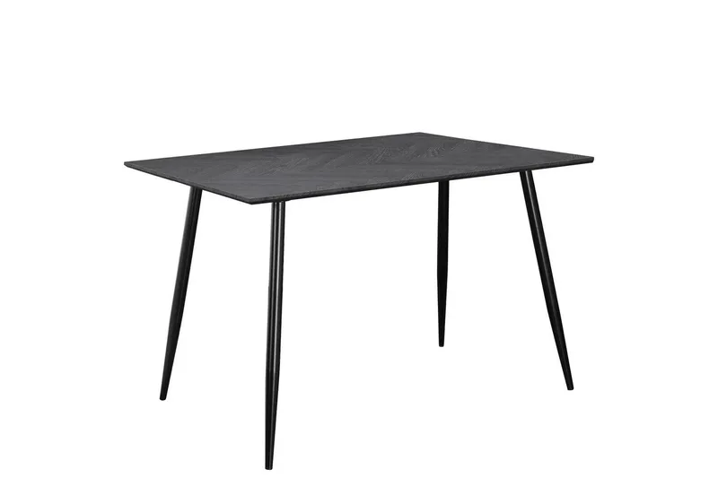 Spisebord Monza 120x80x76 cm, Fiskeben Gråeik/Svart, 120x80x76 cm, Fiskeben Gråeik/Svart