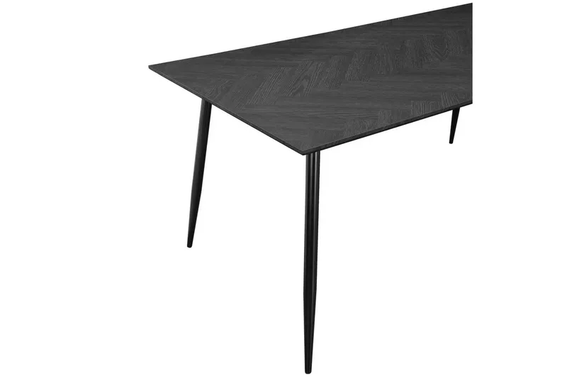 Spisebord Monza 120x80x76 cm, Fiskeben Gråeik/Svart - 120x80x76 cm, Fiskeben Gråeik/Svart - Møbler - Bord - Spisebord & kjøkkenbord