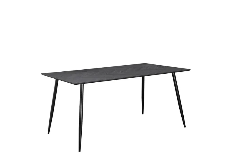 Spisebord Monza 160x90x76 cm, Fiskeben Gråeik/Svart, 160x90x76 cm, Fiskeben Gråeik/Svart