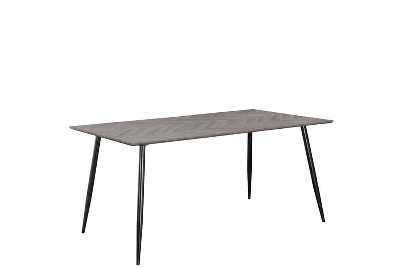Spisebord Monza 160x90x76 cm, Fiskeben Hviteik/Svart - 160x90x76 cm, Fiskeben Hviteik/Svart - Møbler - Bord - Spisebord & kjøkkenbord