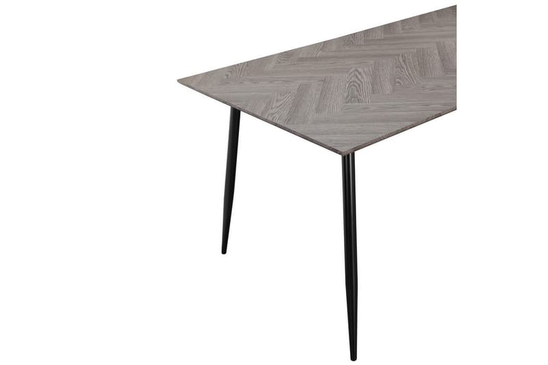 Spisebord Monza 160x90x76 cm, Fiskeben Hviteik/Svart - 160x90x76 cm, Fiskeben Hviteik/Svart - Møbler - Bord - Spisebord & kjøkkenbord