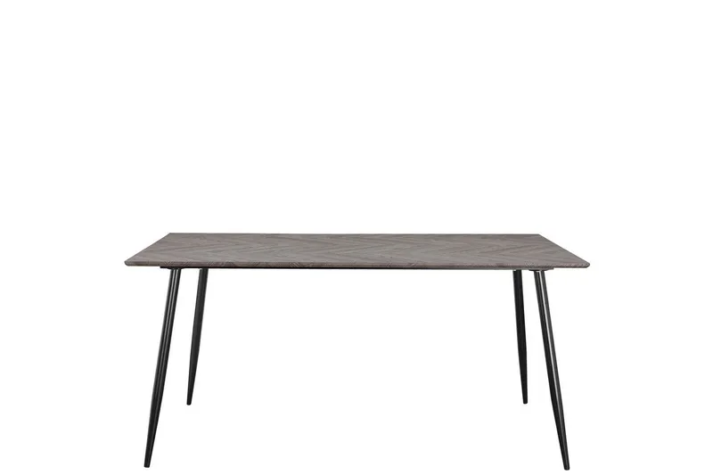 Spisebord Monza 160x90x76 cm, Fiskeben Hviteik/Svart - 160x90x76 cm, Fiskeben Hviteik/Svart - Møbler - Bord - Spisebord & kjøkkenbord