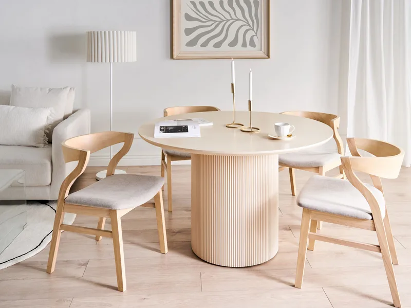 Spisebord Newell 120 cm - Lys beige - Møbler - Bord - Spisebord & kjøkkenbord