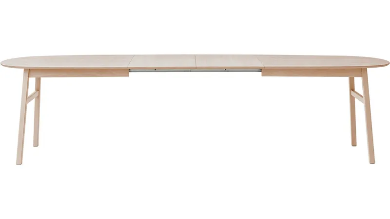 Spisebord NFG Karmöy 205-305x105 cm Vitpigmenterat Med 2 tillägg 205x105 cm - Hvitpigmentert - Møbler - Bord - Spisebord & kjøkkenbord