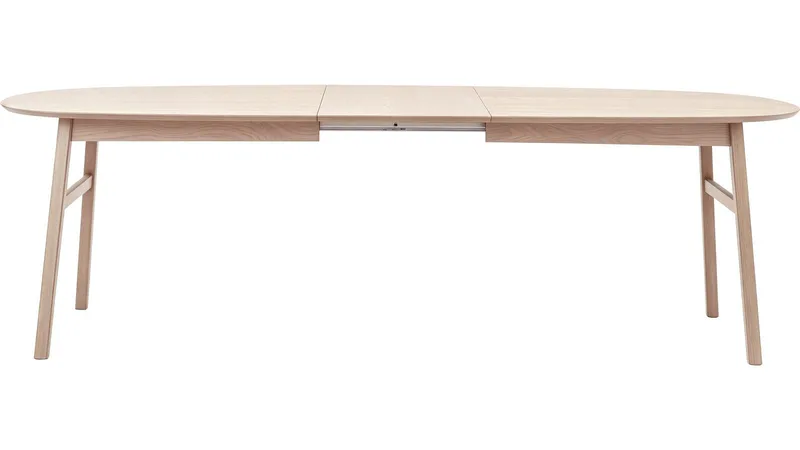 Spisebord NFG Karmöy 205-305x105 cm Vitpigmenterat Med 2 tillägg 205x105 cm - Hvitpigmentert - Møbler - Bord - Spisebord & kjøkkenbord