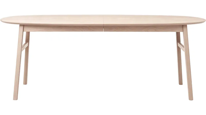 Spisebord NFG Karmöy 205-305x105 cm Vitpigmenterat Med 2 tillägg 205x105 cm - Hvitpigmentert - Møbler - Bord - Spisebord & kjøkkenbord