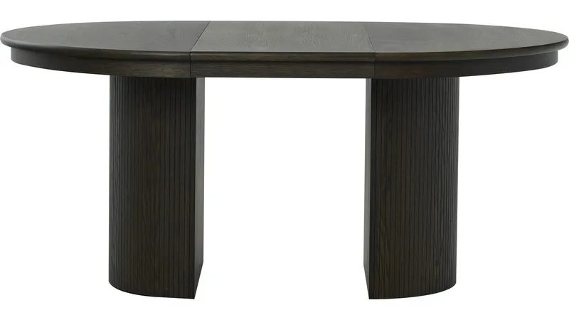 Spisebord NFG Lyon Ø120-220 Brun Med 2 tillägg dia 120 cm - Brun - Møbler - Bord - Spisebord & kjøkkenbord