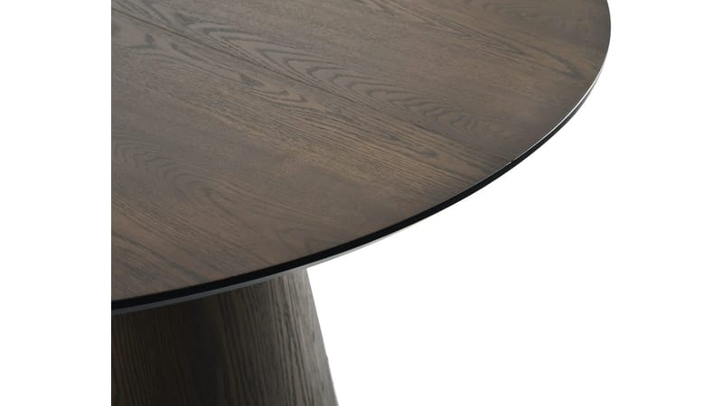 Spisebord NFG Portbello ø130 + 50+50 cm Brun Med 2 tillägg Dia 130 cm - Brun - Møbler - Bord - Spisebord & kjøkkenbord