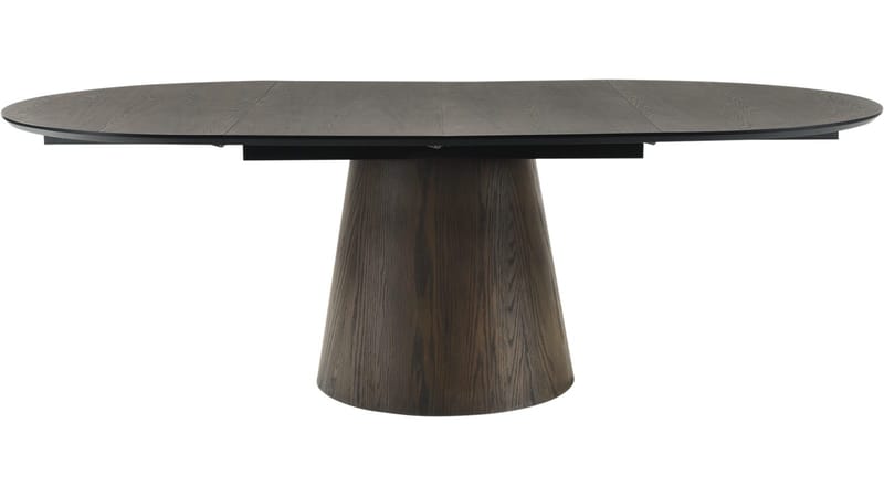 Spisebord NFG Portbello ø130 + 50+50 cm Brun Med 2 tillägg Dia 130 cm - Brun - Møbler - Bord - Spisebord & kjøkkenbord
