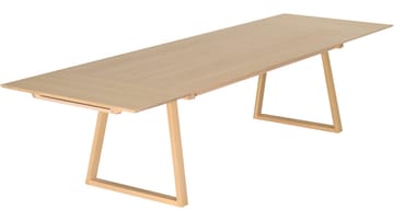 Spisebord Norvik 220+50+50 cm - Hvitpigmentert Eik - Møbler - Bord - Spisebord & kjøkkenbord