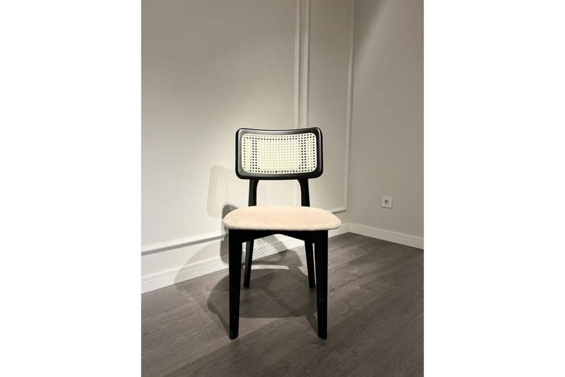 Spisebord- og stolsett (5 deler) Colomieu Svart / Hvit - Svart/Hvit - Møbler - Bord - Spisegrupper