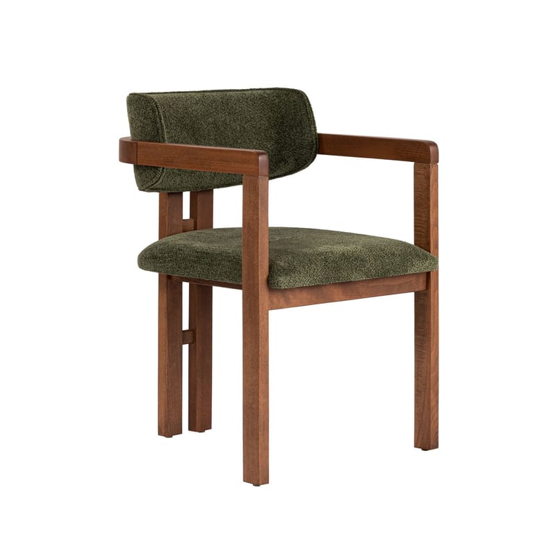 Spisebord- og stolsett Nordure Meridia 4 (180 x 75 x 90 cm) 5 deler Travertin valnøtt grønn - Møbler - Bord - Spisegrupper