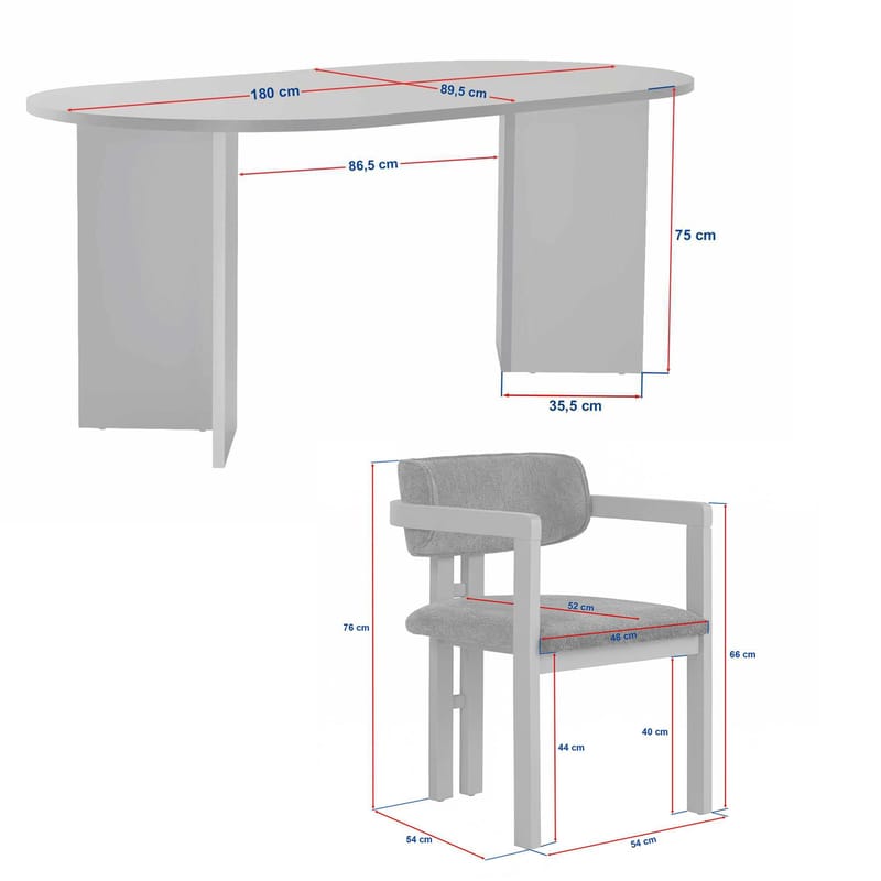 Spisebord- og stolsett Nordure Meridia 6 (180 x 75 x 90 cm) 7 deler Travertin valnøtt brun - Møbler - Bord - Spisegrupper