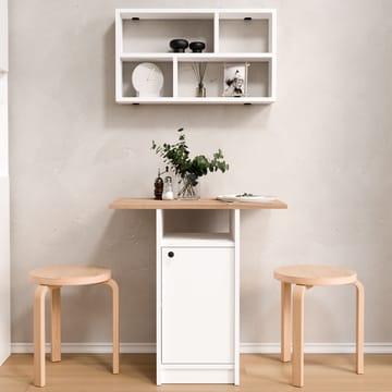 Spisebord- og vegghylle-sett (2 deler) Hanah Home Nord (72 x 73,8 x 44,5 cm) Hvit eik - Hvit og eik - Møbler - Bord - Spisebord & kjøkkenbord