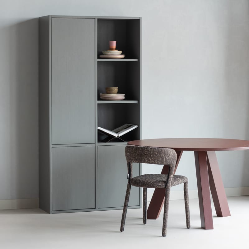 Spisebord Rhonda 129 cm rundt - Vinrød - Møbler - Bord - Spisebord & kjøkkenbord