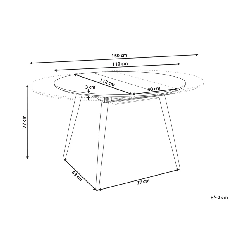 Spisebord Seniac 150 cm - Brun - Møbler - Bord - Spisebord & kjøkkenbord