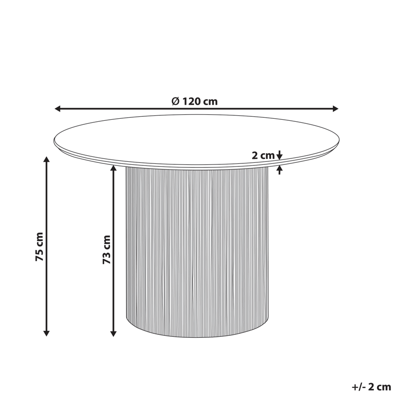 Spisebord Sheho 120 cm - Lysebrun - Møbler - Bord - Spisebord & kjøkkenbord