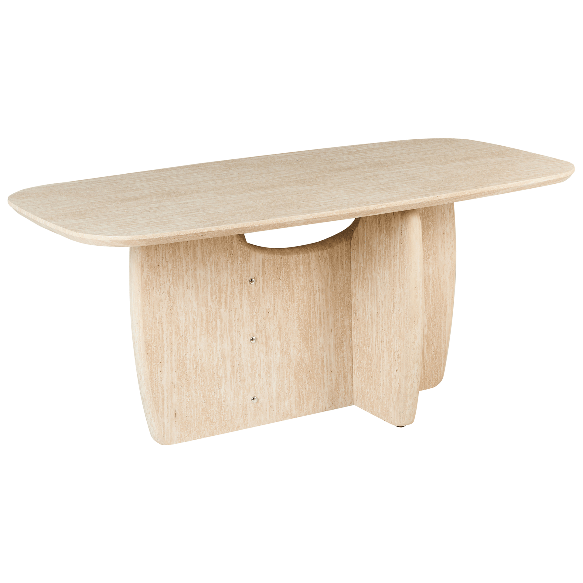 Spisebord Travers 180 cm - Travertin-effekt
