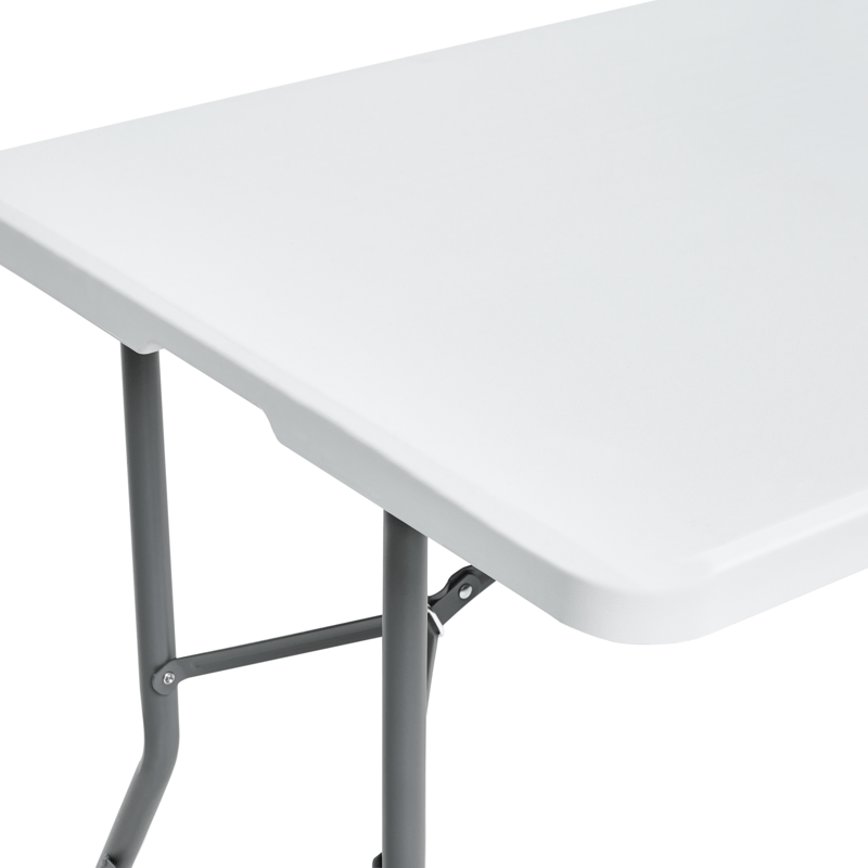 Spisebord utendørs for 6 personer Cugnoli 180 cm 74 cm - Hvit/sølv - Hagemøbler - Hagebord - Spisebord ute